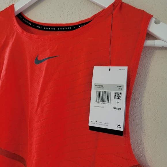 Nike Dri-Fit ADV Run Division Women's Engineered Running Tank - coral red - Picture 12 of 15